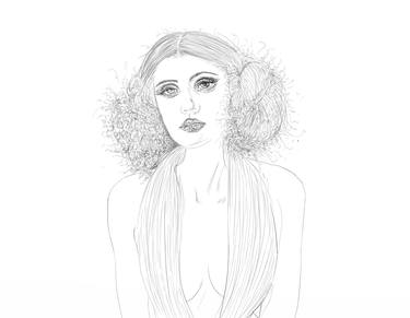 Original Pop Art Women Drawings by Silvia Gaudenzi