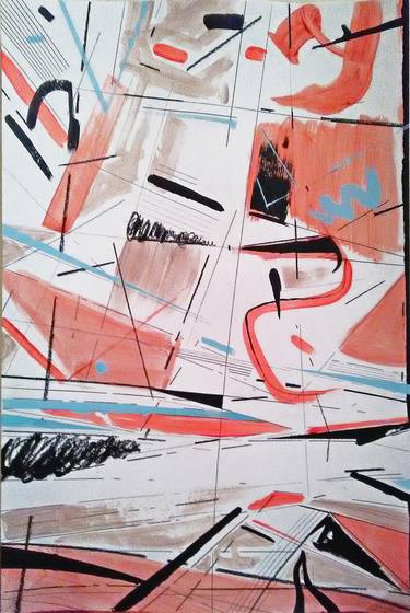 Original Abstract Expressionism Abstract Drawings by Milan Terzic