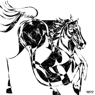Print of Modern Horse Drawings by Marco Di Francisca