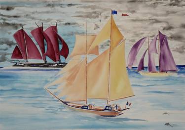 Print of Figurative Boat Paintings by Marco Di Francisca