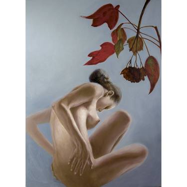 Original Art Deco Nude Paintings by Henry Cao