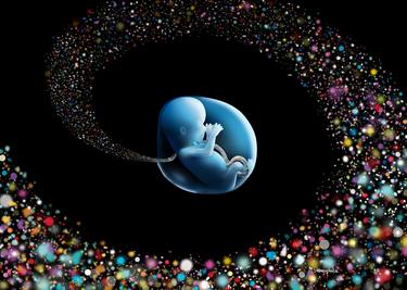 Print of Conceptual Outer Space Mixed Media by Monika Skarzynska