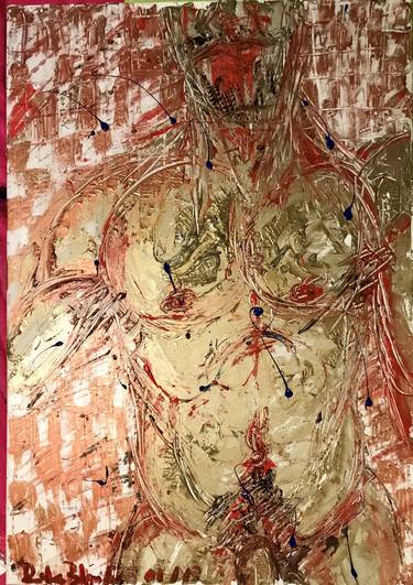 Print of Abstract Expressionism Nude Paintings by Rok Blenkuš