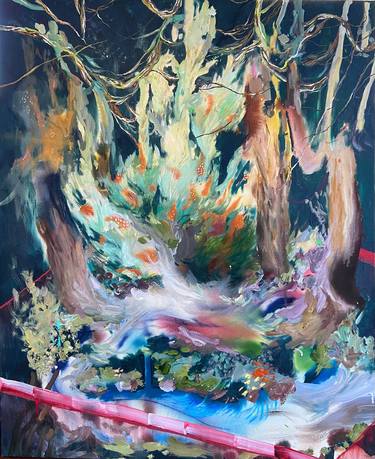 Original Abstract Garden Paintings by Jessica Matier