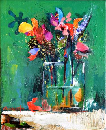 Print of Abstract Floral Paintings by Giorgos Achilleos