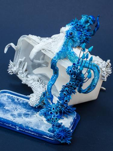 Exploration - Octopus Sculpture on Plastic Box thumb