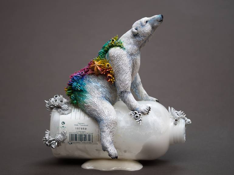 Hope - Polar Bear on a Plastic Bottle - Print