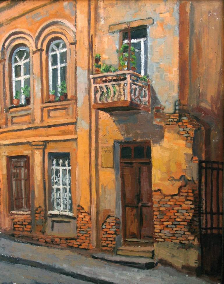 The old house Painting by David Gharibashvili | Saatchi Art