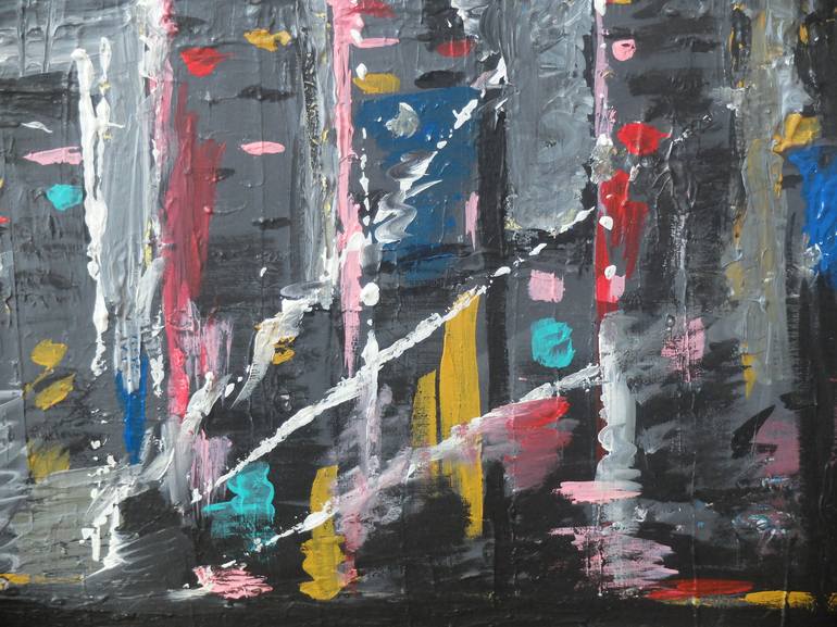 Original Abstract Cities Painting by Paul Ferguson