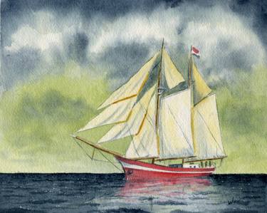 Print of Fine Art Sailboat Paintings by Brett Winn