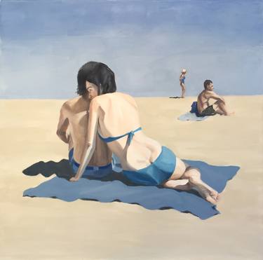 Original Figurative Beach Paintings by Michele Riche