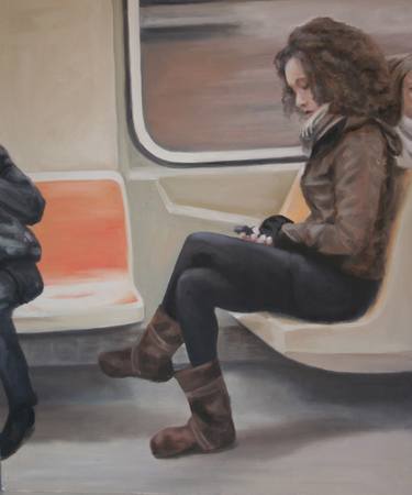 Original Train Paintings by Michele Riche