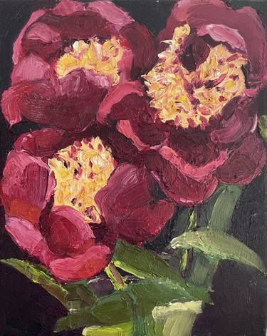 Original Expressionism Floral Painting by Michele Riche