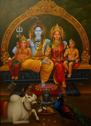4K wallpaper: Lord Shiva Wallpaper With Family