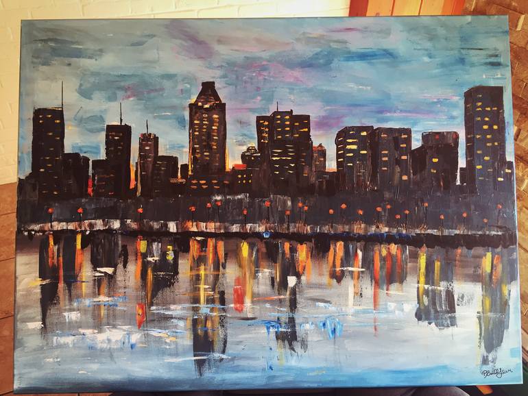 Montreal skyline Painting by Pj Baeron Saatchi Art