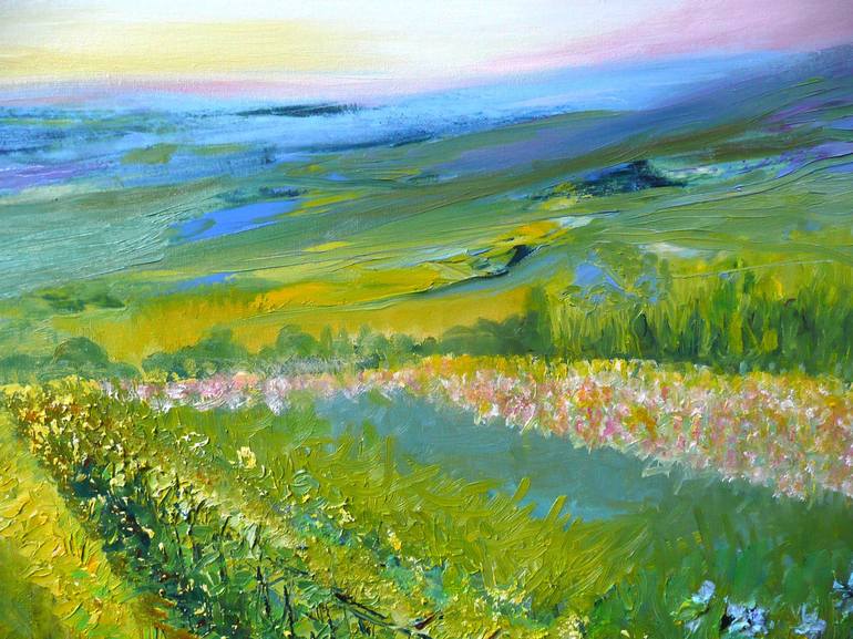 Original Post-impressionism Landscape Painting by Lesley Blackburn