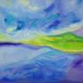 Oil painting in an mpressionstc style on deeep boxed linen canvas. The beautiful scenery of the Coromandel Penuisula in New Zealand was theinspiration behind this paintng