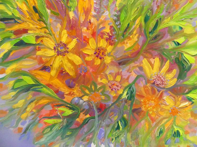 Original Impressionism Floral Painting by Lesley Blackburn