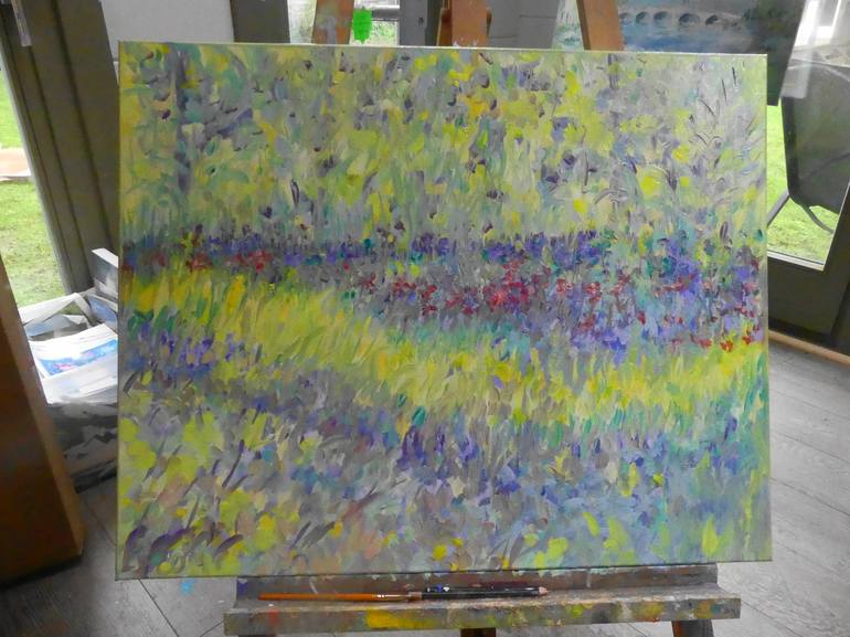 Original Impressionism Seasons Painting by Lesley Blackburn