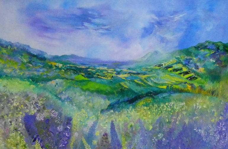 Original Impressionism Landscape Painting by Lesley Blackburn