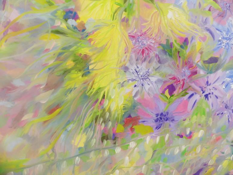 Original Impressionism Floral Painting by Lesley Blackburn