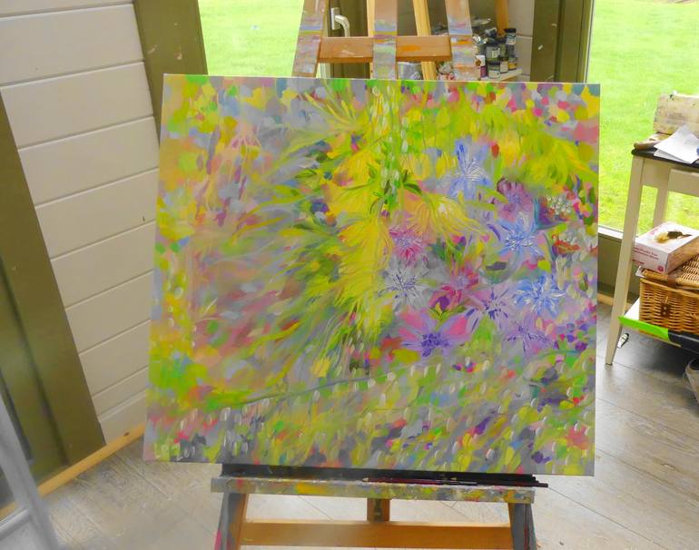 Original Impressionism Floral Painting by Lesley Blackburn