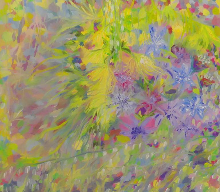 Original Impressionism Floral Painting by Lesley Blackburn