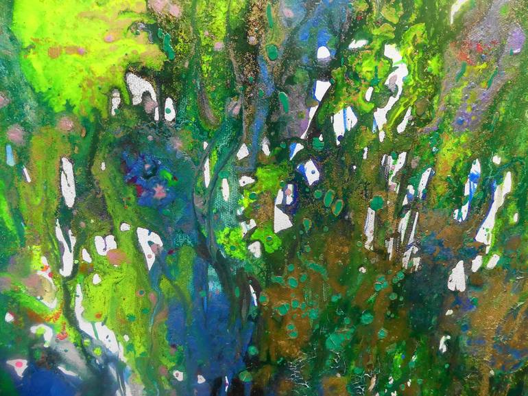 Original Abstract Expressionism Floral Painting by Lesley Blackburn