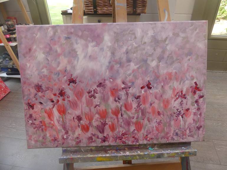 Original Impressionism Floral Painting by Lesley Blackburn