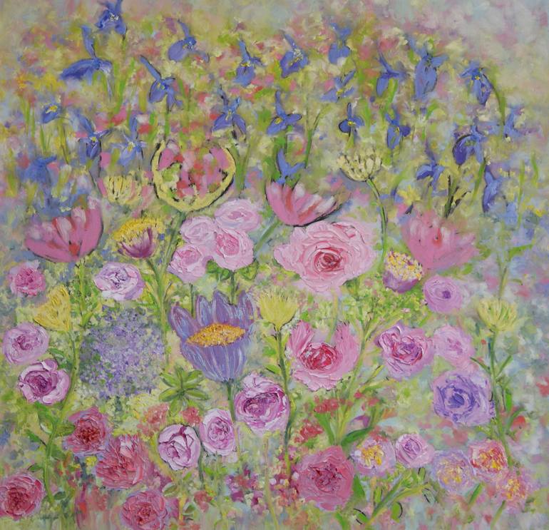 Original Impressionism Floral Painting by Lesley Blackburn