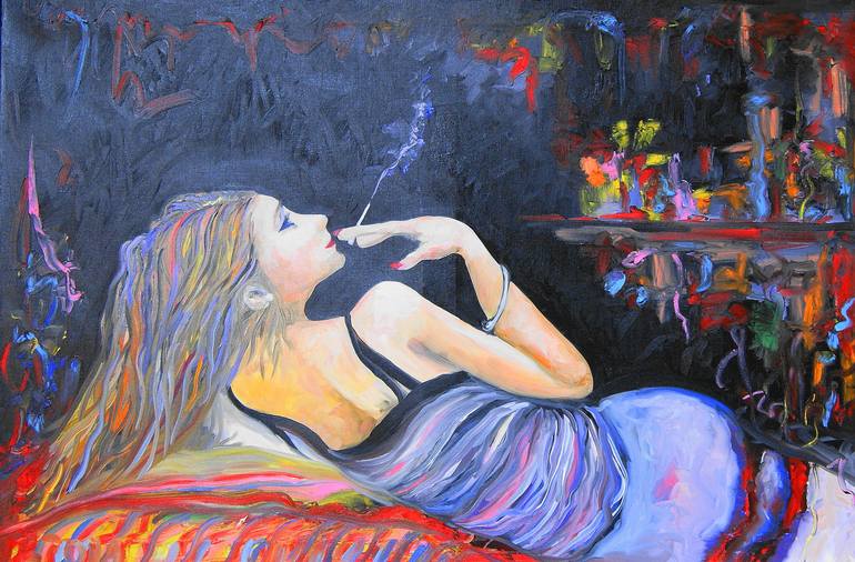 Original Erotic Painting by Lesley Blackburn