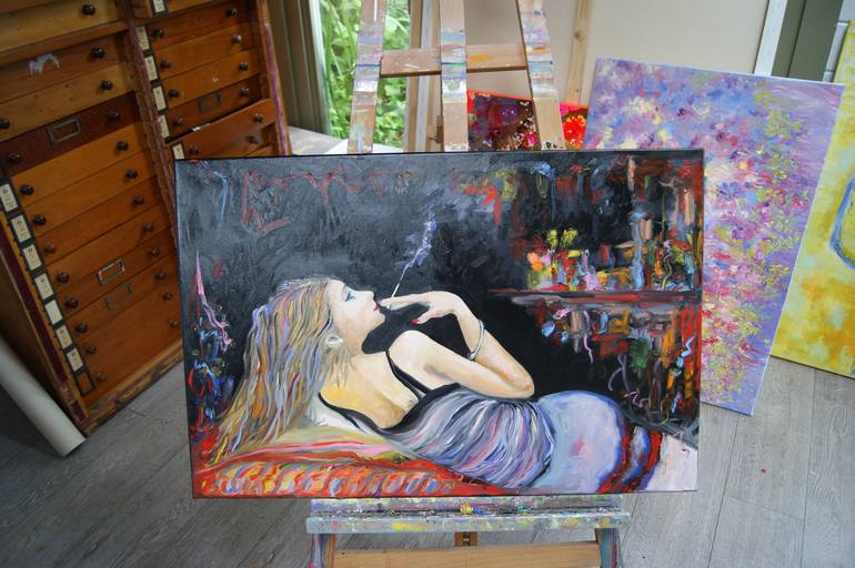 Original Erotic Painting by Lesley Blackburn