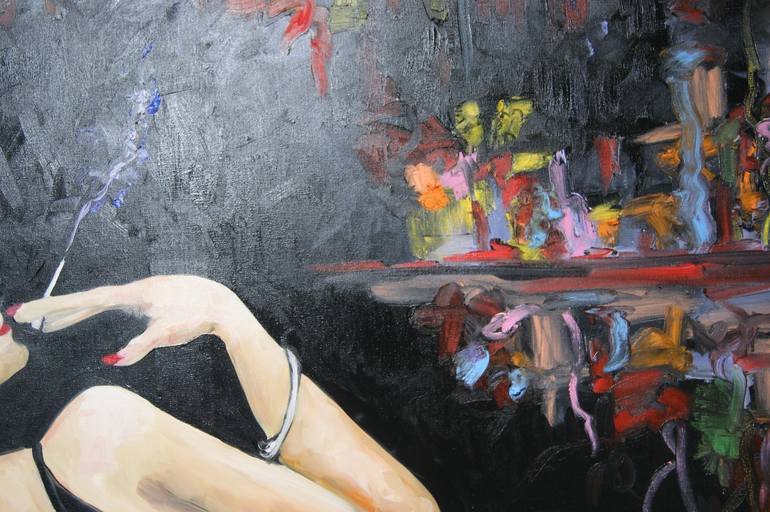 Original Impressionism Erotic Painting by Lesley Blackburn