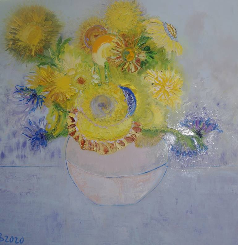 Original Impressionism Floral Painting by Lesley Blackburn