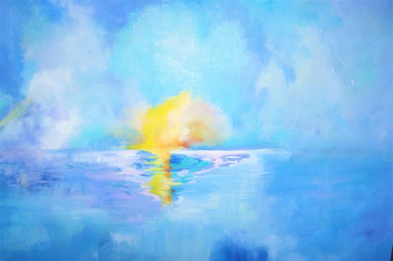 Original Impressionism Seascape Painting by Lesley Blackburn