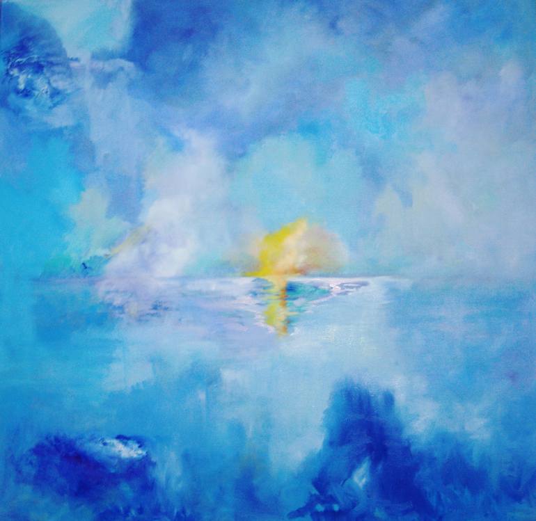 Original Impressionism Seascape Painting by Lesley Blackburn