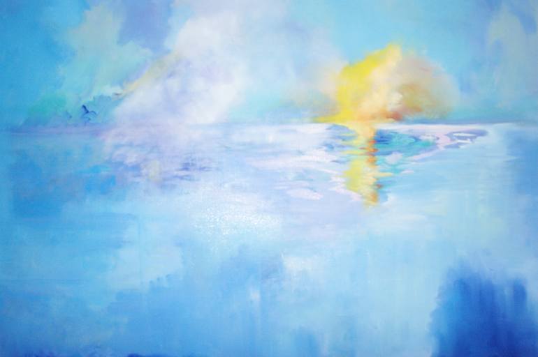 Original Impressionism Seascape Painting by Lesley Blackburn