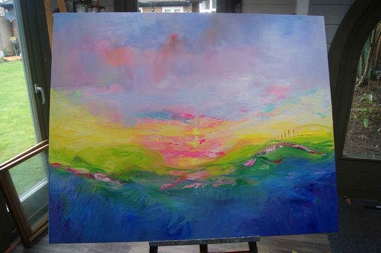 Original Abstract Seascape Painting by Lesley Blackburn