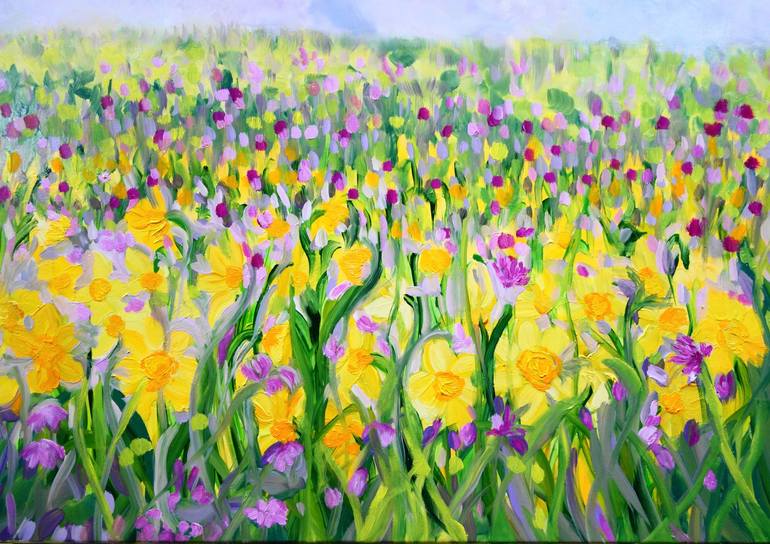 Original Impressionism Floral Painting by Lesley Blackburn