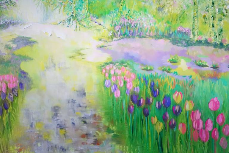 Original Impressionism Landscape Painting by Lesley Blackburn