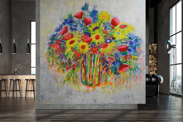 Original Floral Painting by Lesley Blackburn