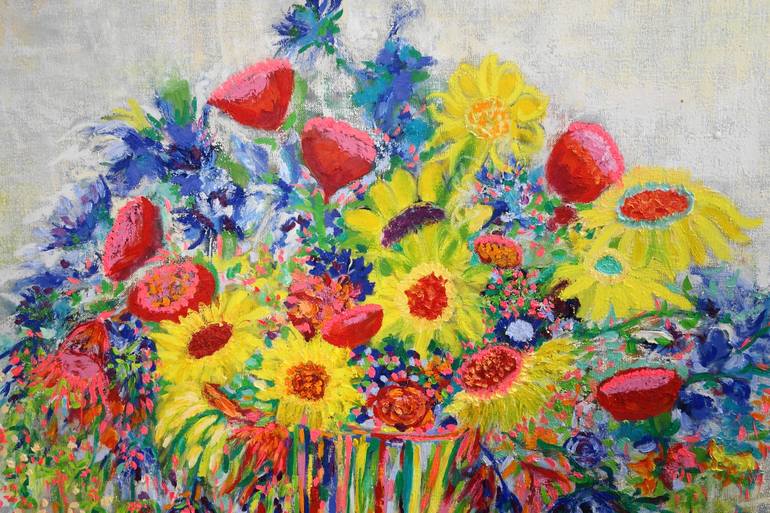 Original Floral Painting by Lesley Blackburn