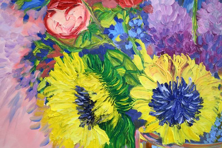 Original Floral Painting by Lesley Blackburn