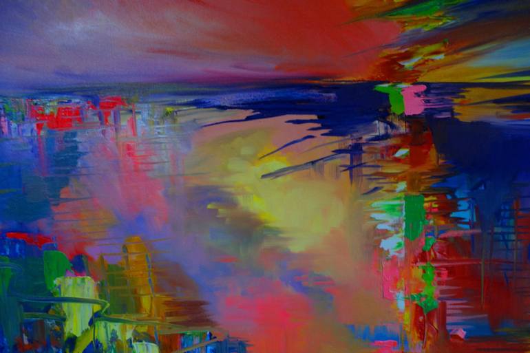 Original Impressionism Seascape Painting by Lesley Blackburn