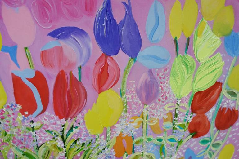 Original Impressionism Floral Painting by Lesley Blackburn