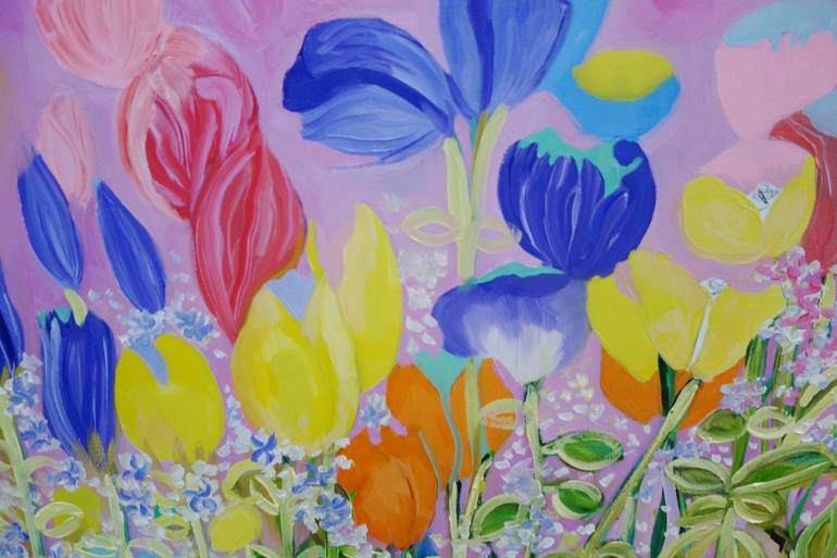 Original Impressionism Floral Painting by Lesley Blackburn