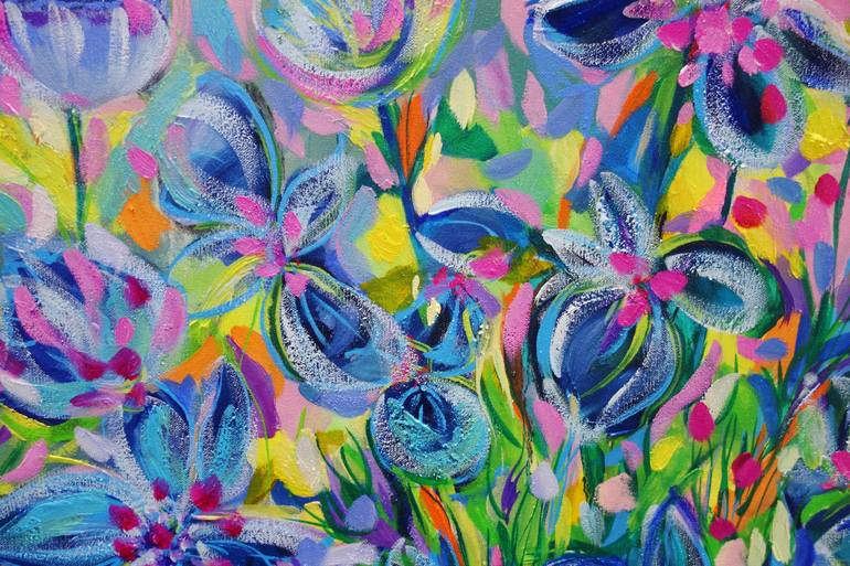 Original Impressionism Floral Painting by Lesley Blackburn