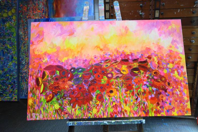 Original Floral Painting by Lesley Blackburn