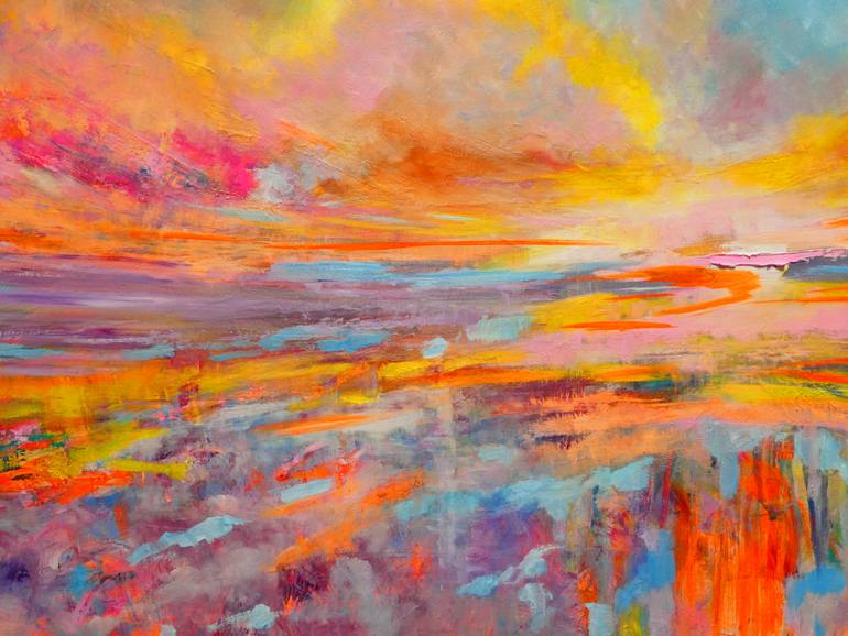 Original Impressionism Seascape Painting by Lesley Blackburn