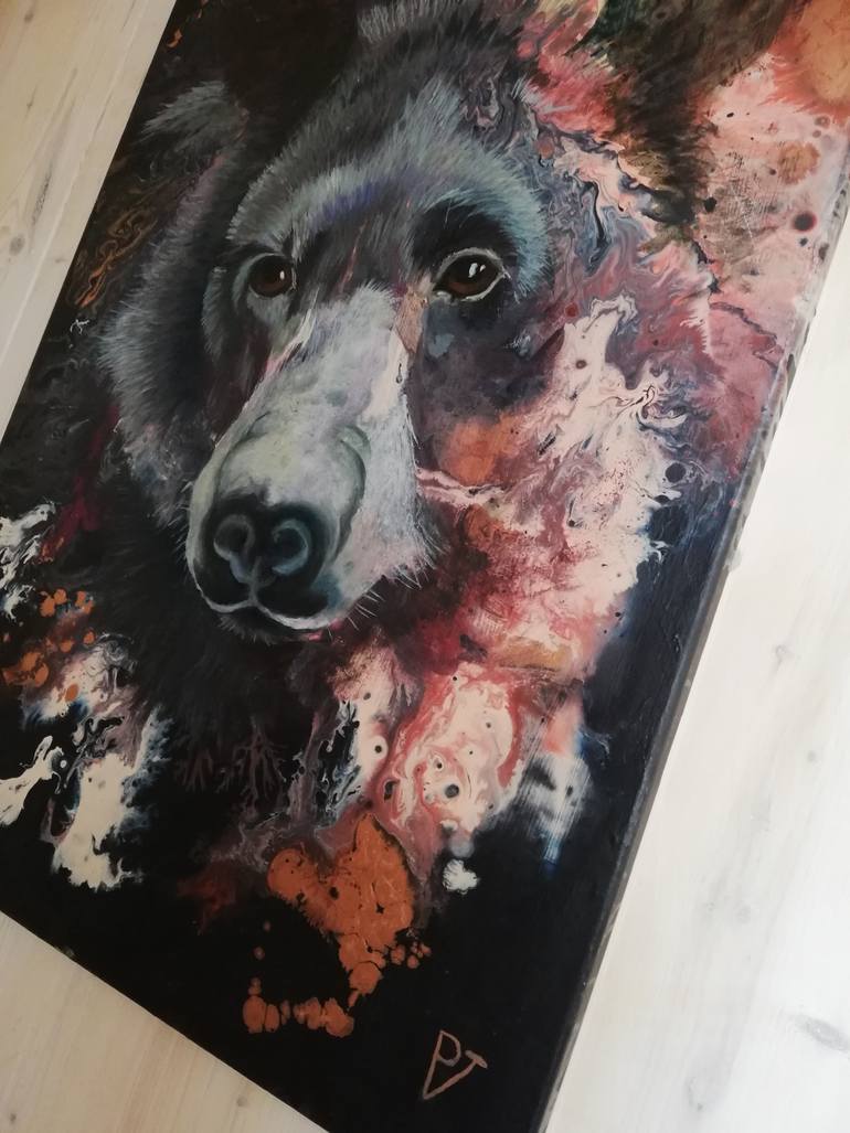 Original Expressionism Animal Painting by Petra Verlooij
